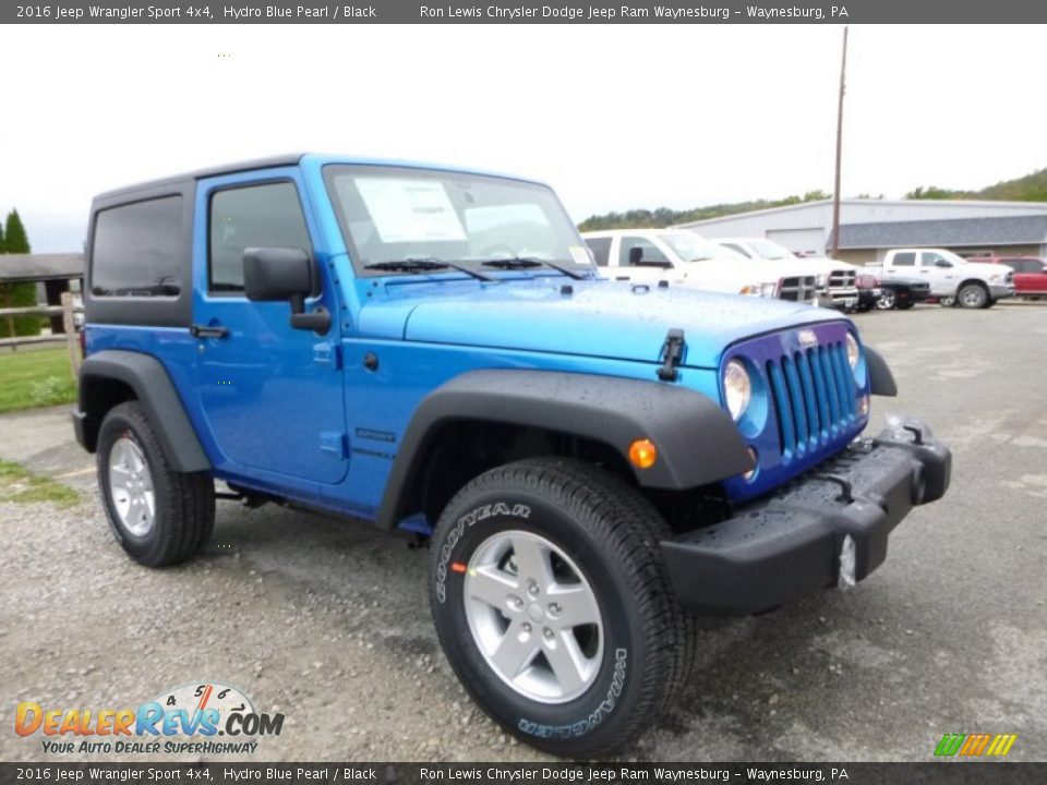 2016 Jeep Wrangler Sport 4x4 Hydro Blue Pearl / Black Photo #12