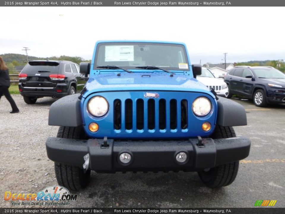 2016 Jeep Wrangler Sport 4x4 Hydro Blue Pearl / Black Photo #13