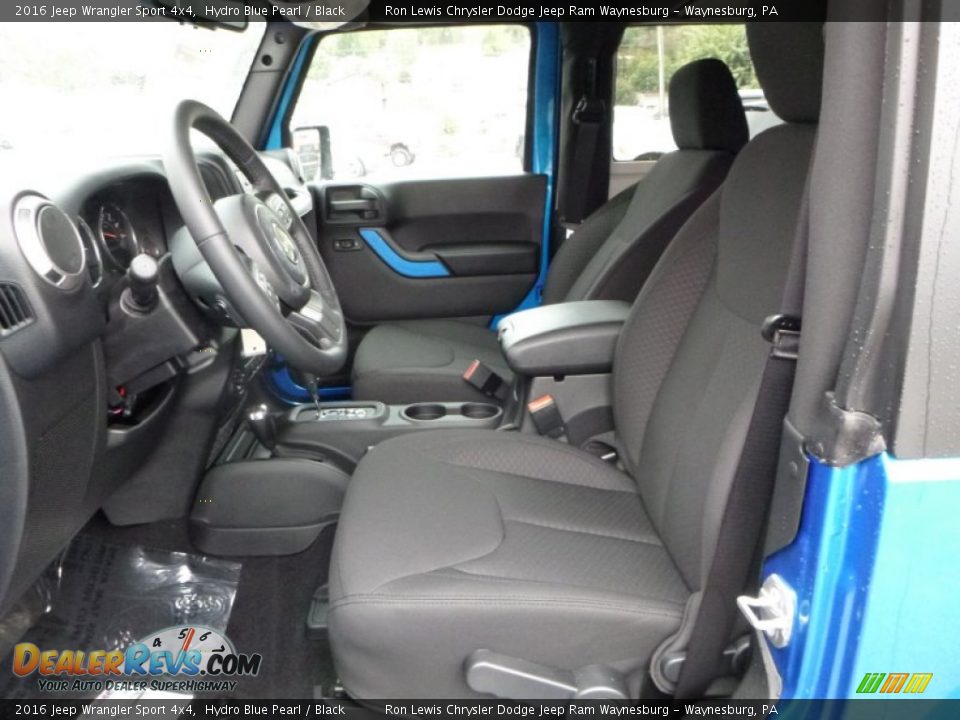2016 Jeep Wrangler Sport 4x4 Hydro Blue Pearl / Black Photo #14