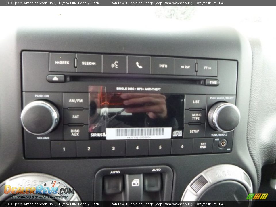 2016 Jeep Wrangler Sport 4x4 Hydro Blue Pearl / Black Photo #17