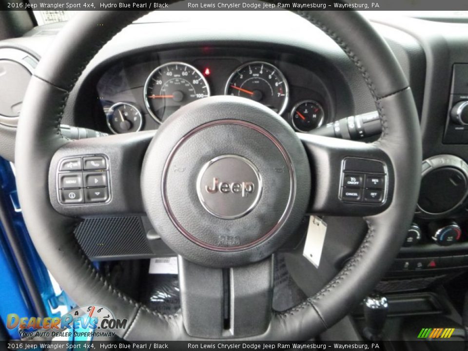 2016 Jeep Wrangler Sport 4x4 Hydro Blue Pearl / Black Photo #18