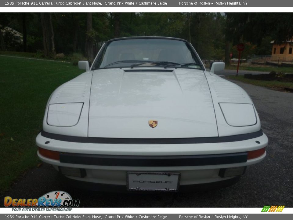 1989 Porsche 911 Carrera Turbo Cabriolet Slant Nose Grand Prix White / Cashmere Beige Photo #2
