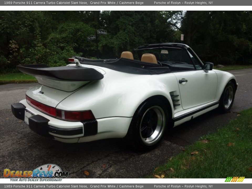Grand Prix White 1989 Porsche 911 Carrera Turbo Cabriolet Slant Nose Photo #6