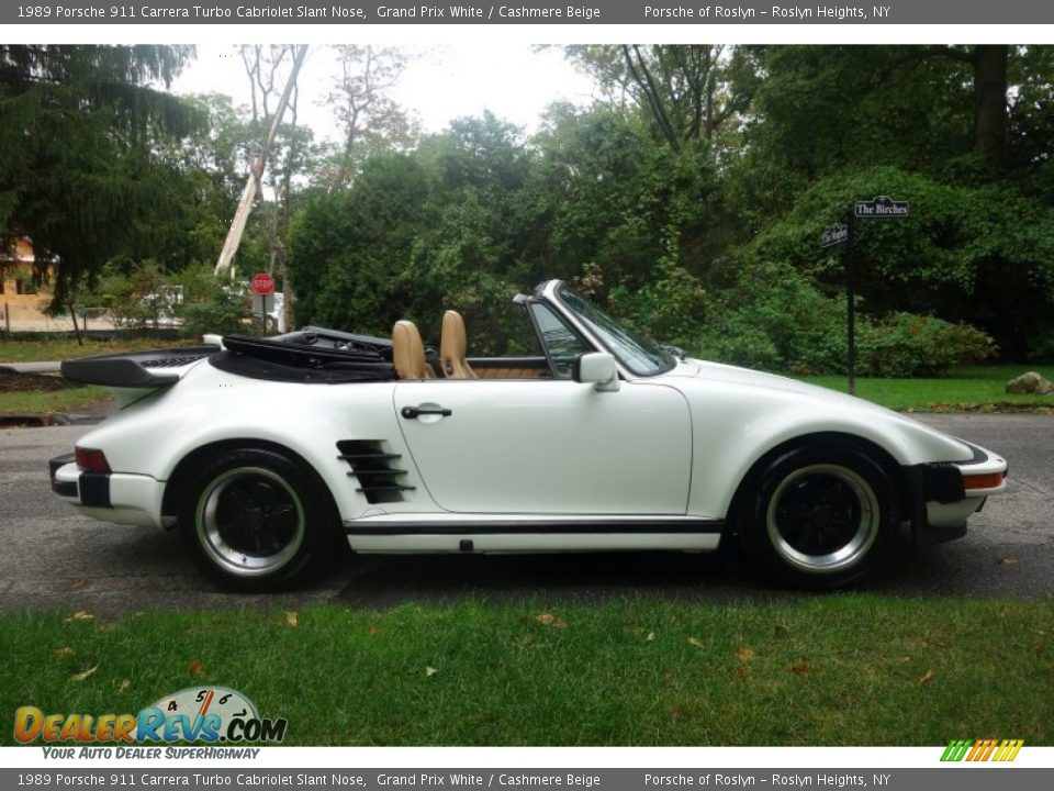 Grand Prix White 1989 Porsche 911 Carrera Turbo Cabriolet Slant Nose Photo #7