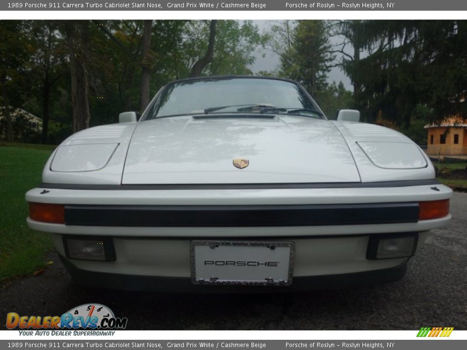 Grand Prix White 1989 Porsche 911 Carrera Turbo Cabriolet Slant Nose Photo #9