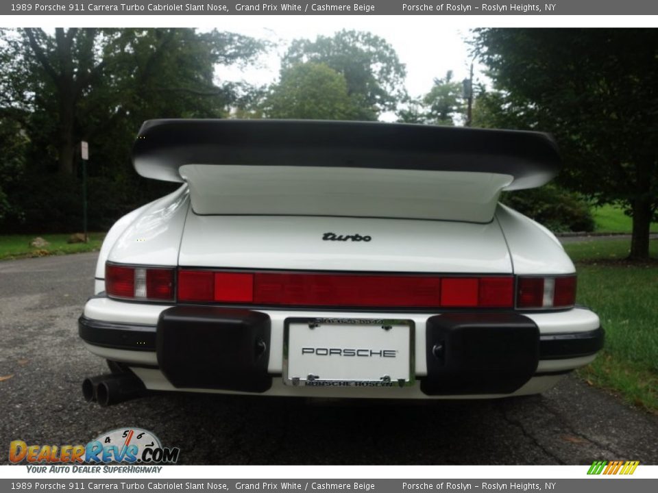 Grand Prix White 1989 Porsche 911 Carrera Turbo Cabriolet Slant Nose Photo #10