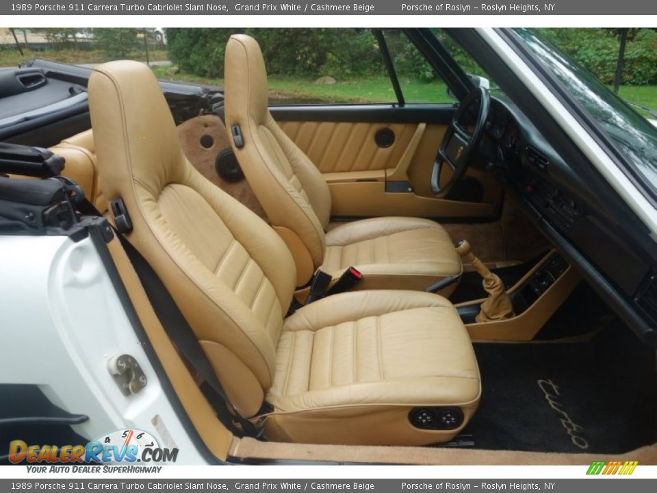 Front Seat of 1989 Porsche 911 Carrera Turbo Cabriolet Slant Nose Photo #14