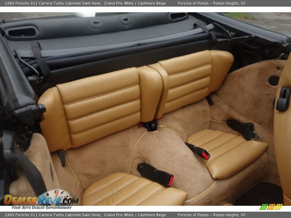 Rear Seat of 1989 Porsche 911 Carrera Turbo Cabriolet Slant Nose Photo #18