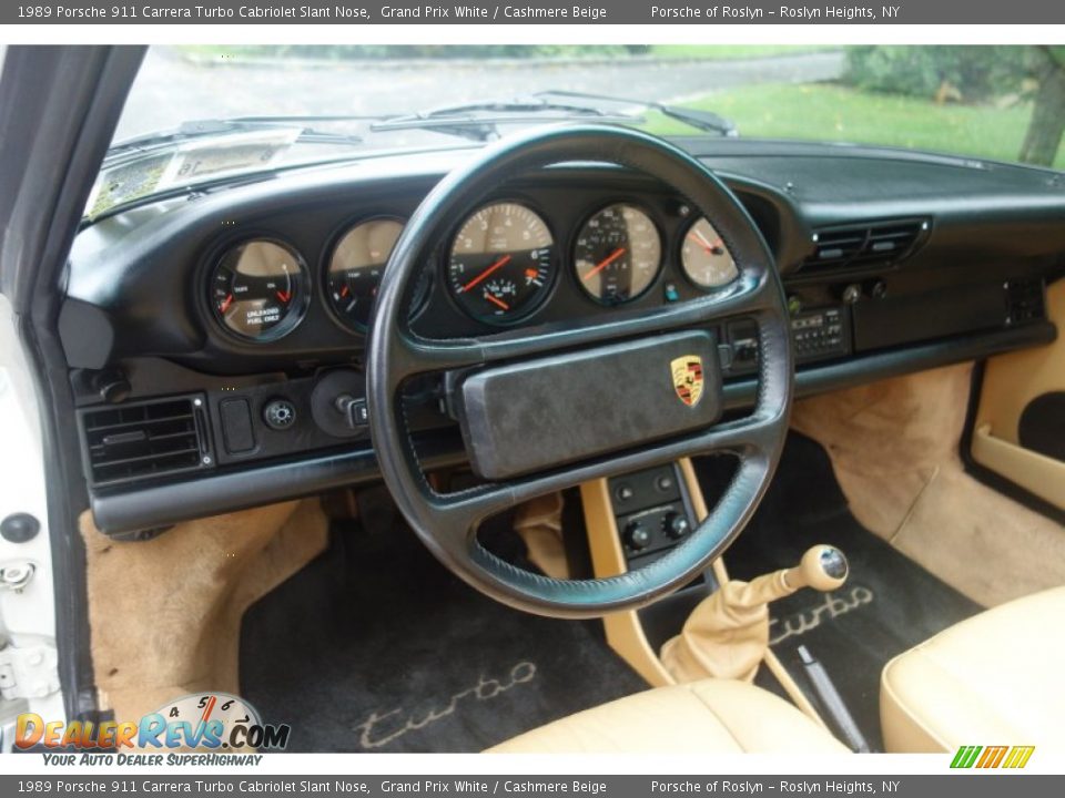 Cashmere Beige Interior - 1989 Porsche 911 Carrera Turbo Cabriolet Slant Nose Photo #19