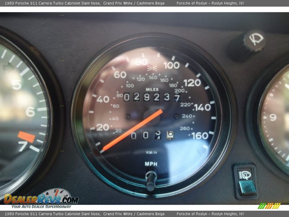 1989 Porsche 911 Carrera Turbo Cabriolet Slant Nose Gauges Photo #20
