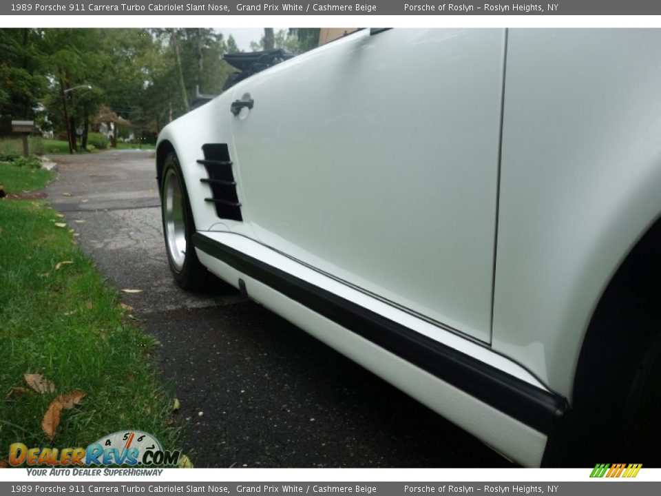 1989 Porsche 911 Carrera Turbo Cabriolet Slant Nose Grand Prix White / Cashmere Beige Photo #22