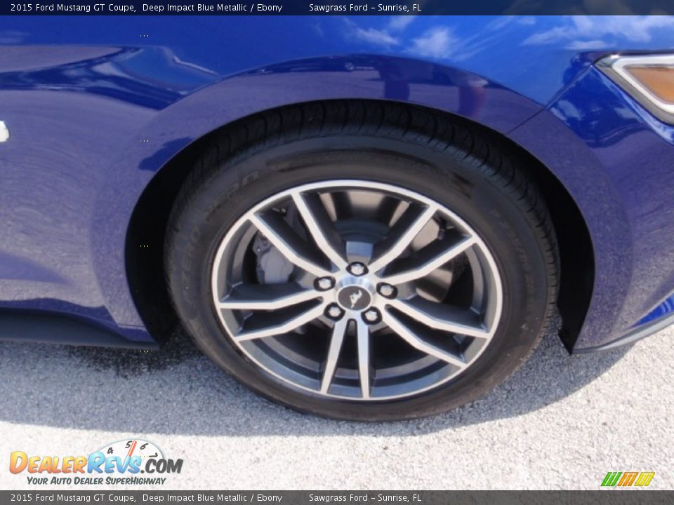 2015 Ford Mustang GT Coupe Deep Impact Blue Metallic / Ebony Photo #3