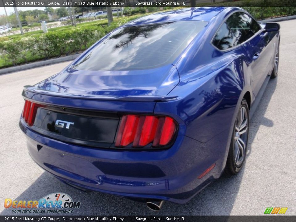 2015 Ford Mustang GT Coupe Deep Impact Blue Metallic / Ebony Photo #6