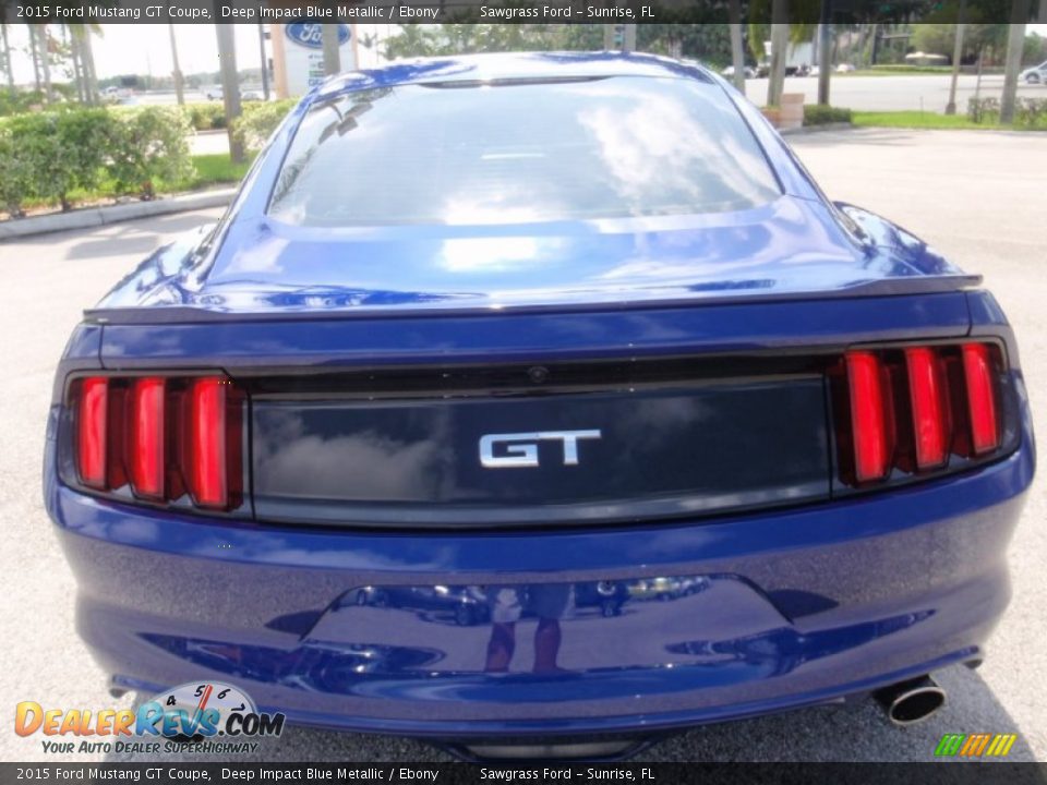2015 Ford Mustang GT Coupe Deep Impact Blue Metallic / Ebony Photo #7