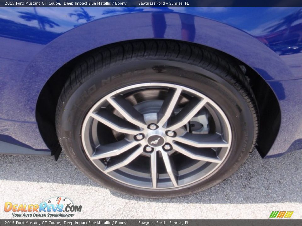 2015 Ford Mustang GT Coupe Deep Impact Blue Metallic / Ebony Photo #10