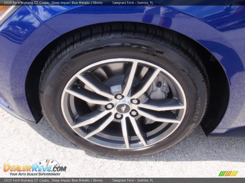 2015 Ford Mustang GT Coupe Deep Impact Blue Metallic / Ebony Photo #11