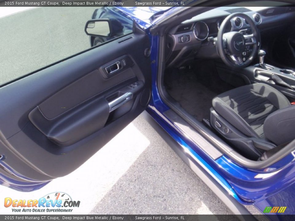 2015 Ford Mustang GT Coupe Deep Impact Blue Metallic / Ebony Photo #17