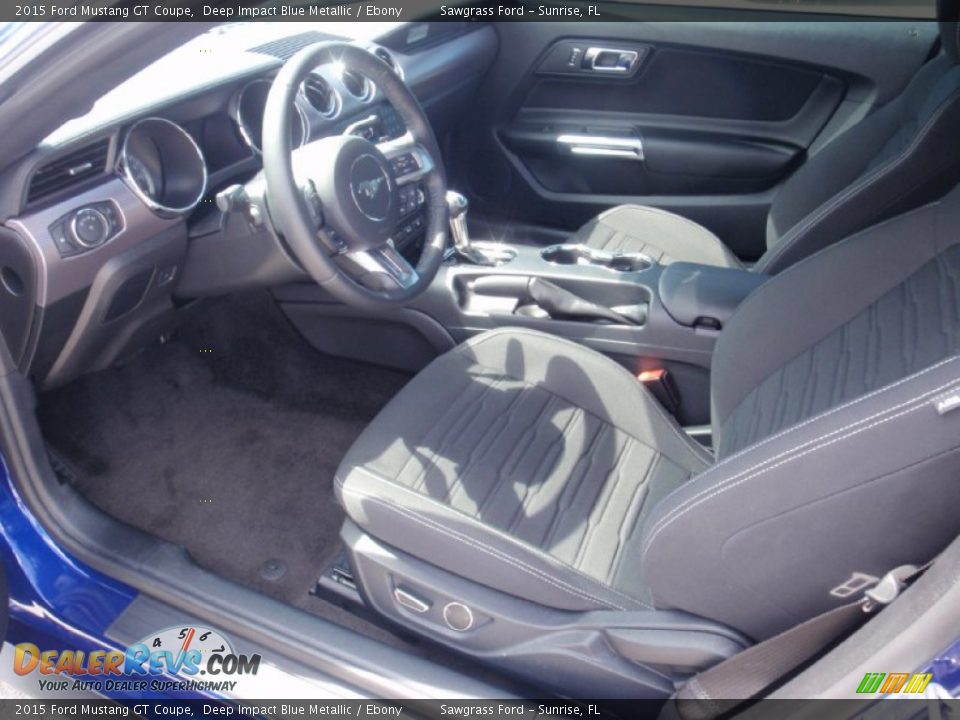 2015 Ford Mustang GT Coupe Deep Impact Blue Metallic / Ebony Photo #18