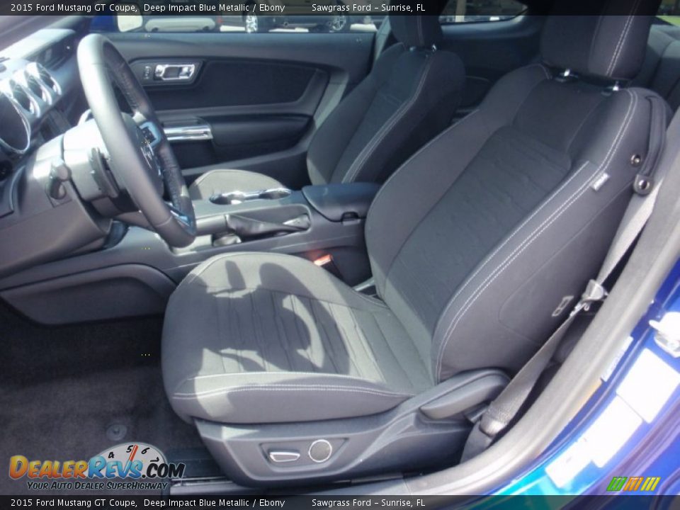 2015 Ford Mustang GT Coupe Deep Impact Blue Metallic / Ebony Photo #19