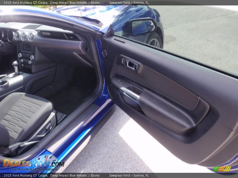 2015 Ford Mustang GT Coupe Deep Impact Blue Metallic / Ebony Photo #20