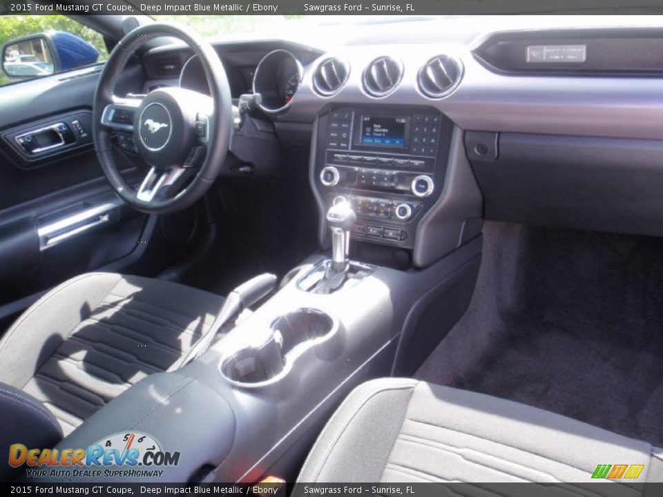 2015 Ford Mustang GT Coupe Deep Impact Blue Metallic / Ebony Photo #23