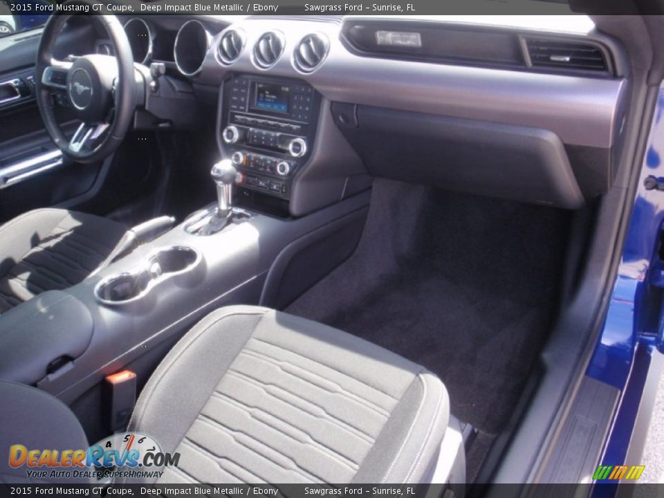 2015 Ford Mustang GT Coupe Deep Impact Blue Metallic / Ebony Photo #25