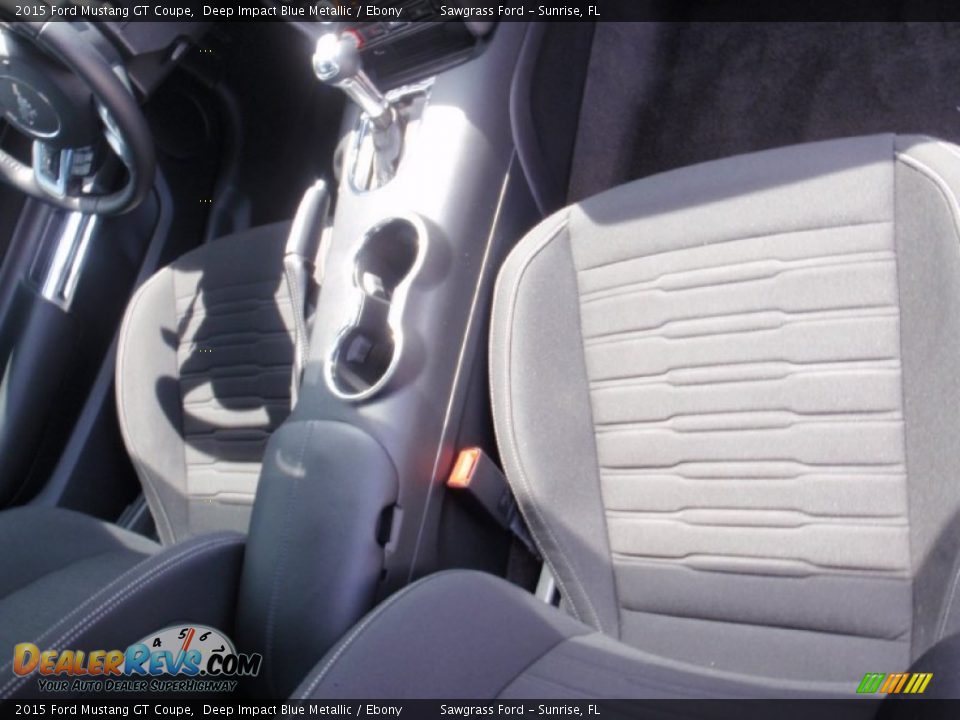 2015 Ford Mustang GT Coupe Deep Impact Blue Metallic / Ebony Photo #27
