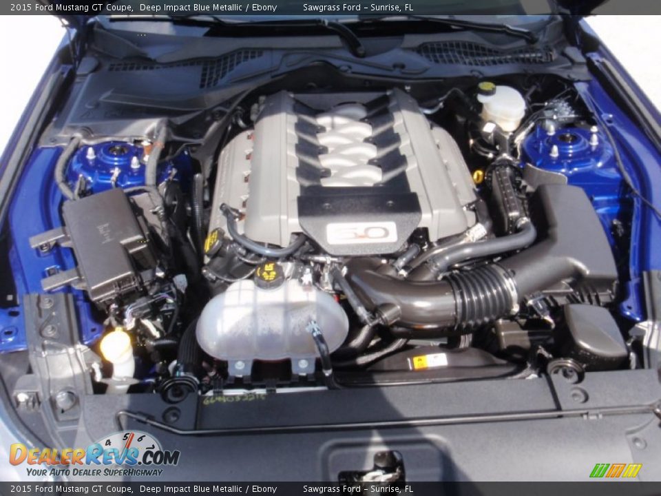 2015 Ford Mustang GT Coupe Deep Impact Blue Metallic / Ebony Photo #29