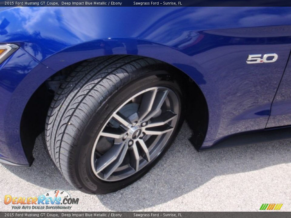 2015 Ford Mustang GT Coupe Deep Impact Blue Metallic / Ebony Photo #30