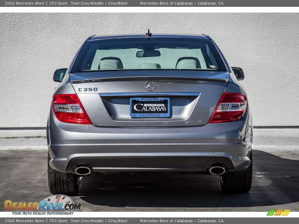 2009 Mercedes-Benz C 350 Sport Steel Grey Metallic / Grey/Black Photo #3