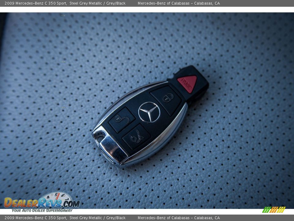 2009 Mercedes-Benz C 350 Sport Steel Grey Metallic / Grey/Black Photo #11