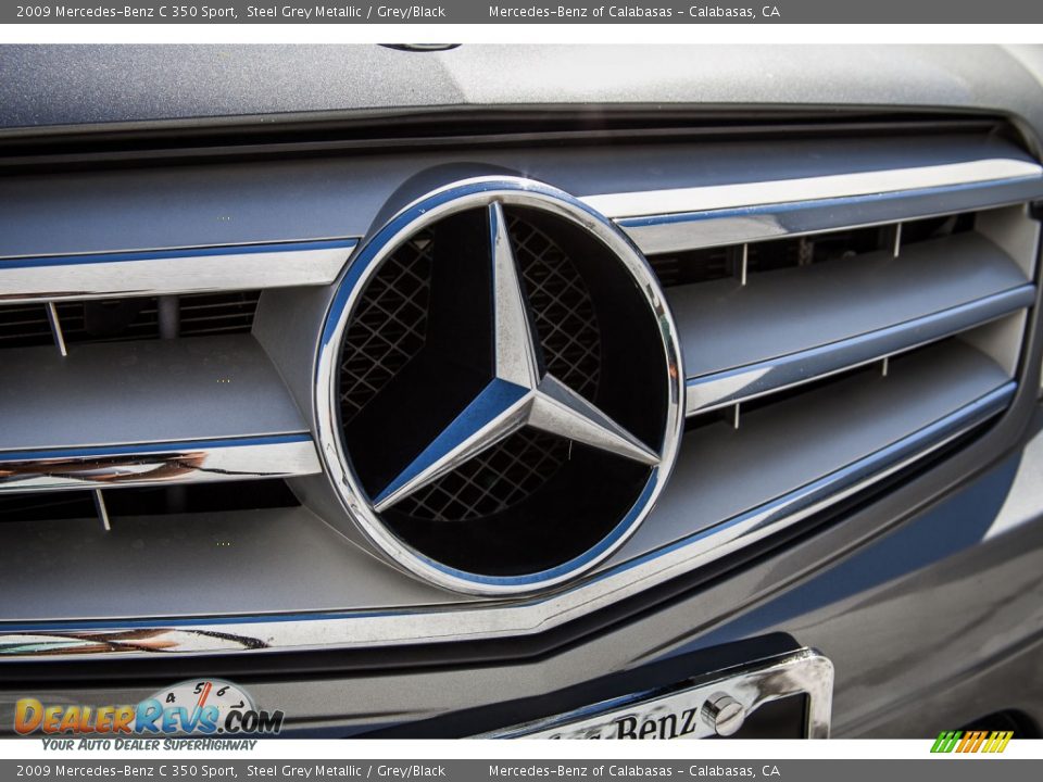 2009 Mercedes-Benz C 350 Sport Steel Grey Metallic / Grey/Black Photo #27