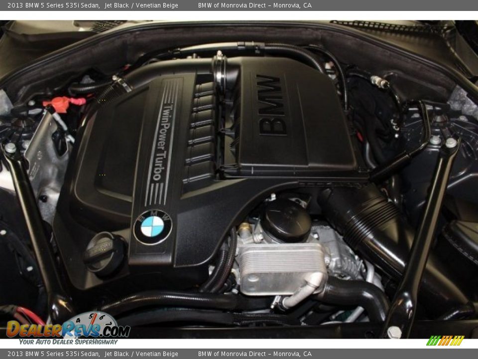 2013 BMW 5 Series 535i Sedan Jet Black / Venetian Beige Photo #20