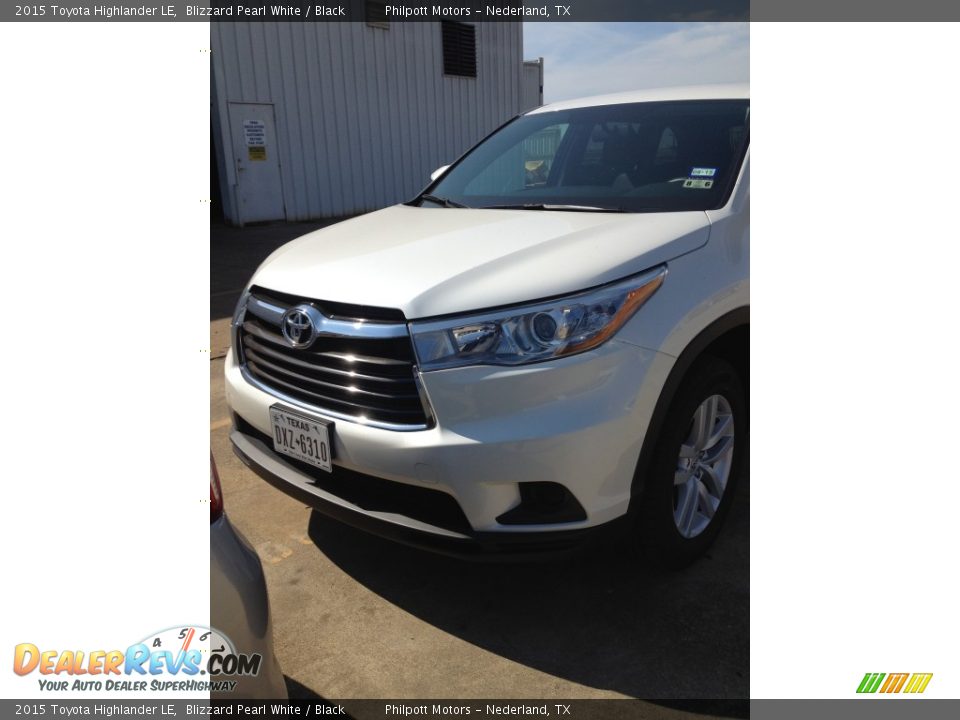 2015 Toyota Highlander LE Blizzard Pearl White / Black Photo #1
