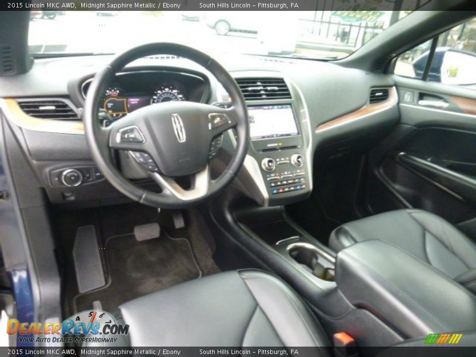 Ebony Interior - 2015 Lincoln MKC AWD Photo #17