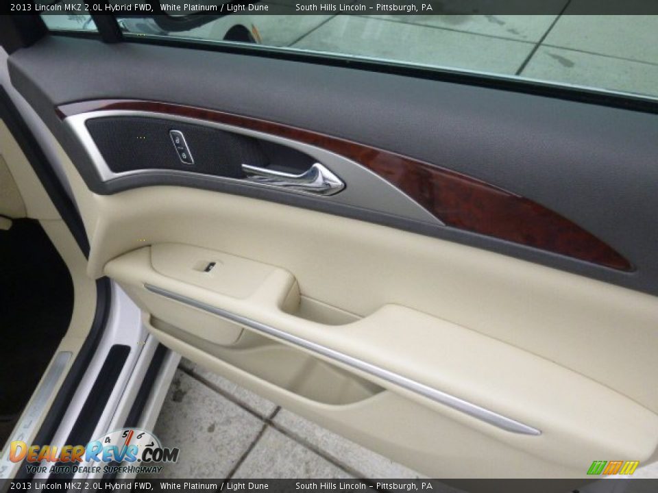 2013 Lincoln MKZ 2.0L Hybrid FWD White Platinum / Light Dune Photo #12
