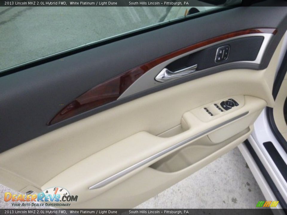 2013 Lincoln MKZ 2.0L Hybrid FWD White Platinum / Light Dune Photo #18
