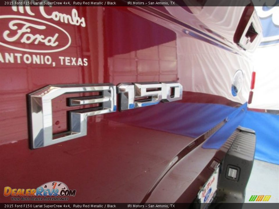2015 Ford F150 Lariat SuperCrew 4x4 Ruby Red Metallic / Black Photo #7