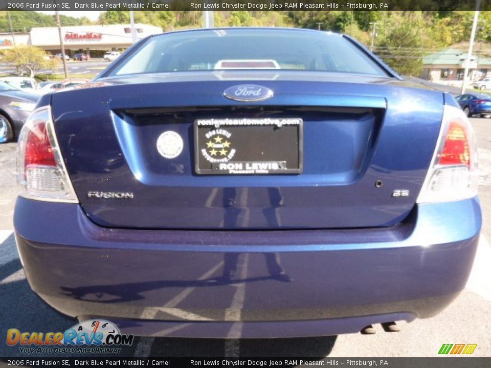 2006 Ford Fusion SE Dark Blue Pearl Metallic / Camel Photo #4