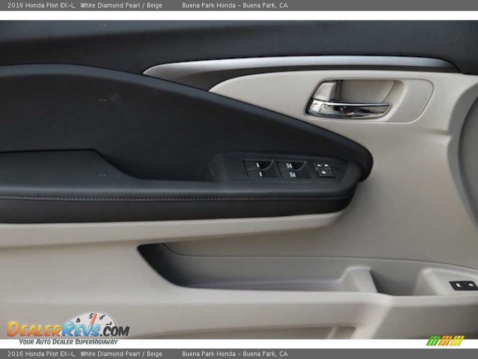 2016 Honda Pilot EX-L White Diamond Pearl / Beige Photo #8
