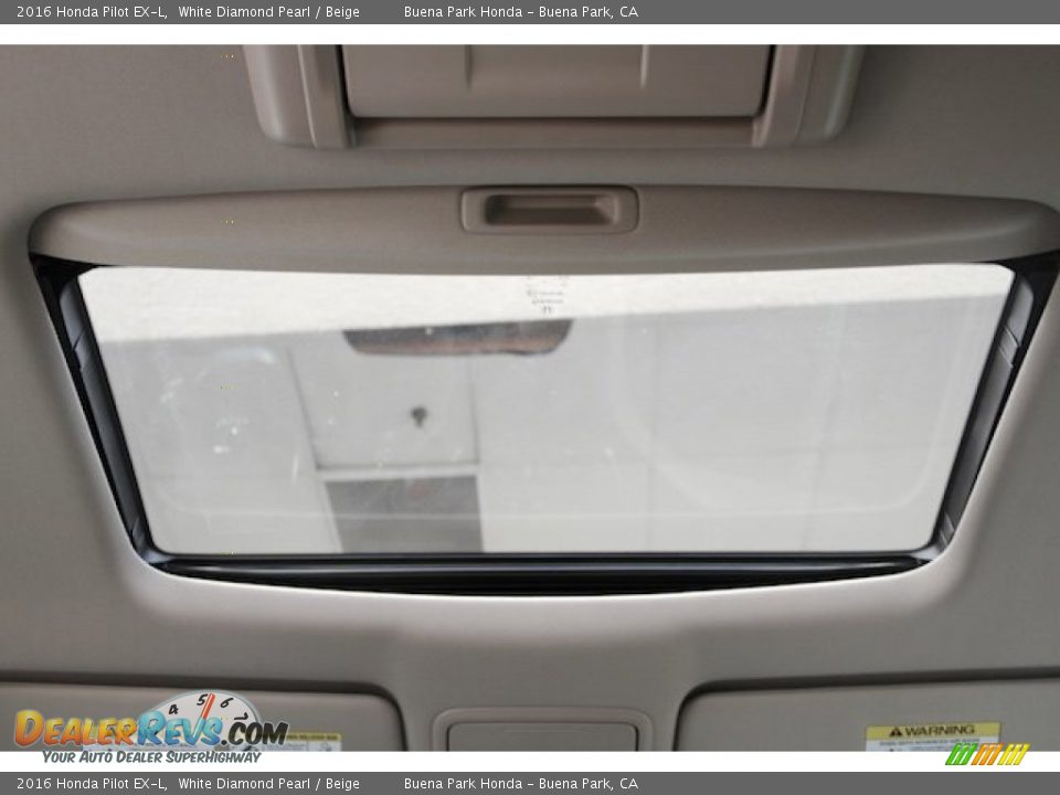 2016 Honda Pilot EX-L White Diamond Pearl / Beige Photo #15