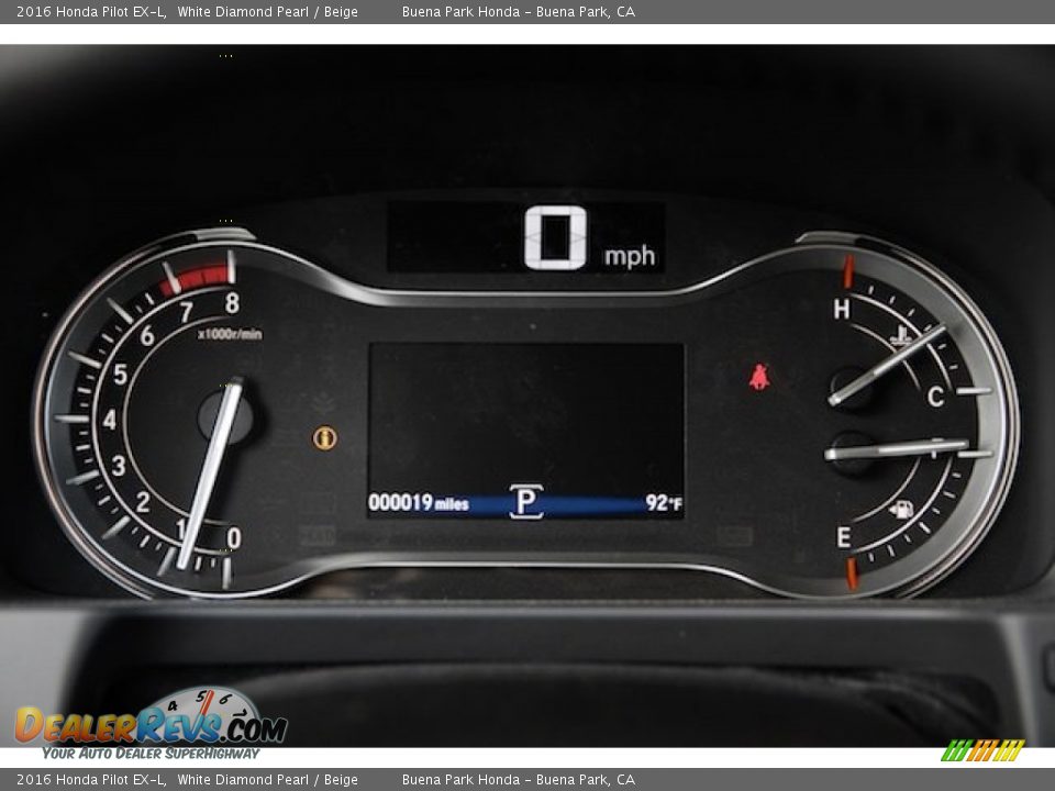 2016 Honda Pilot EX-L White Diamond Pearl / Beige Photo #20