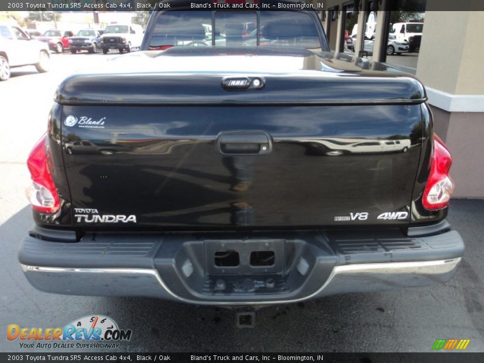 2003 Toyota Tundra SR5 Access Cab 4x4 Black / Oak Photo #22