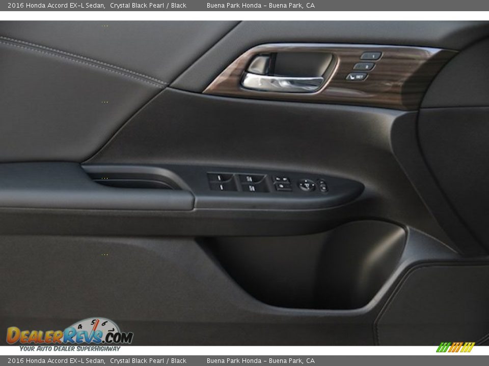 2016 Honda Accord EX-L Sedan Crystal Black Pearl / Black Photo #8
