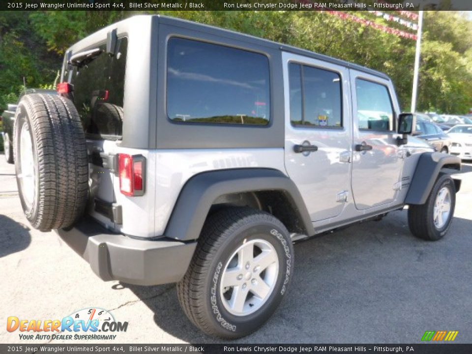 2015 Jeep Wrangler Unlimited Sport 4x4 Billet Silver Metallic / Black Photo #6