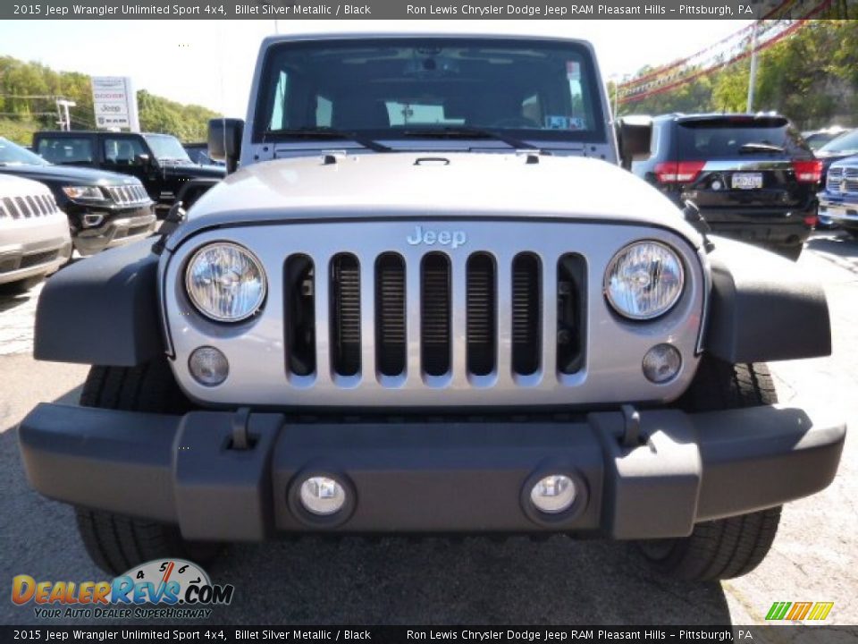 2015 Jeep Wrangler Unlimited Sport 4x4 Billet Silver Metallic / Black Photo #8