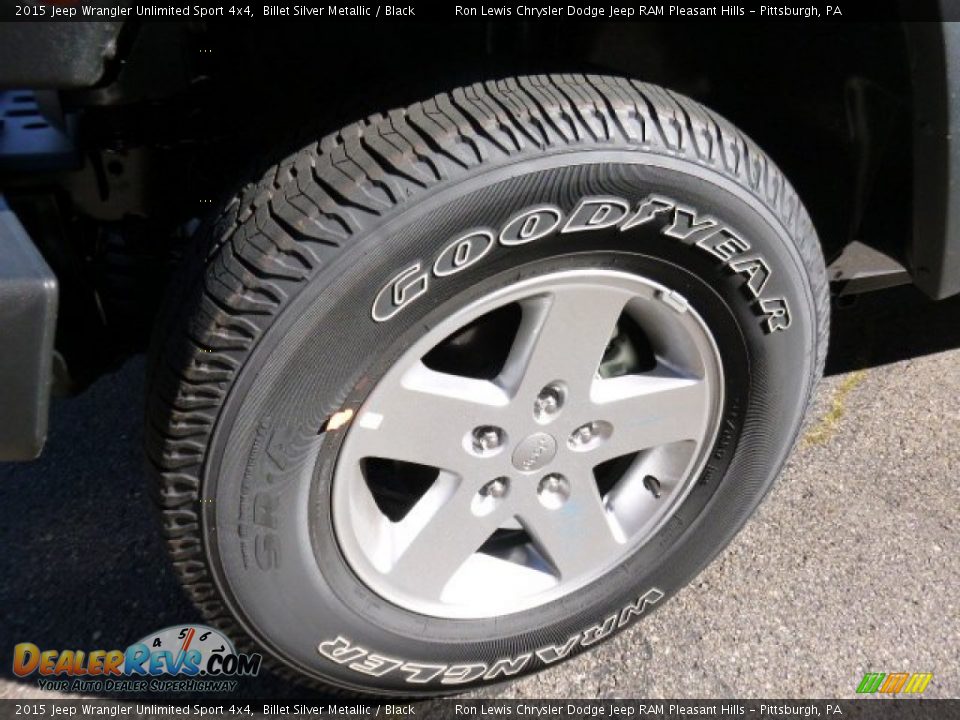 2015 Jeep Wrangler Unlimited Sport 4x4 Billet Silver Metallic / Black Photo #9