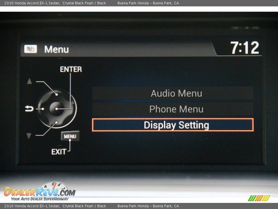 2016 Honda Accord EX-L Sedan Crystal Black Pearl / Black Photo #17