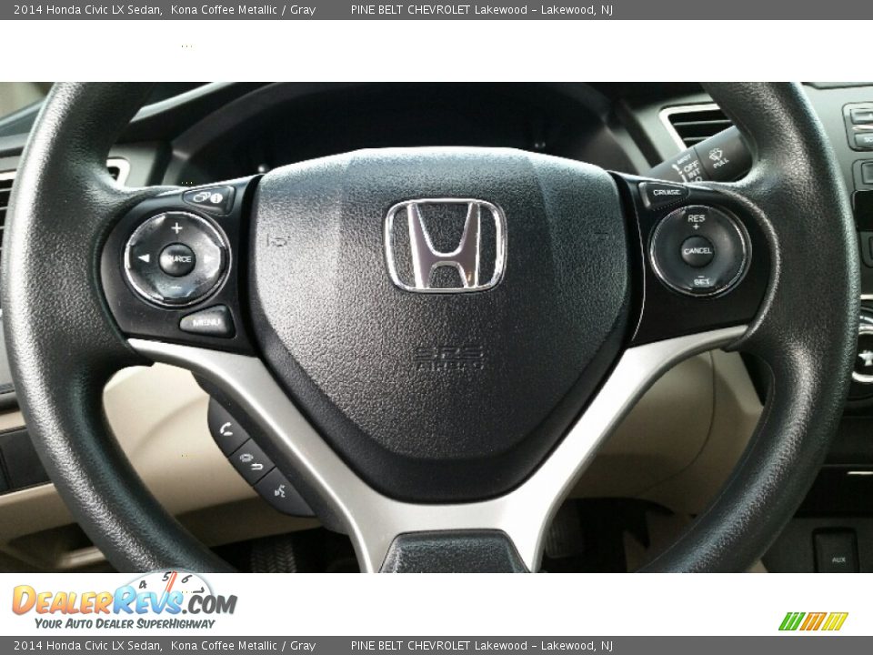 2014 Honda Civic LX Sedan Kona Coffee Metallic / Gray Photo #11