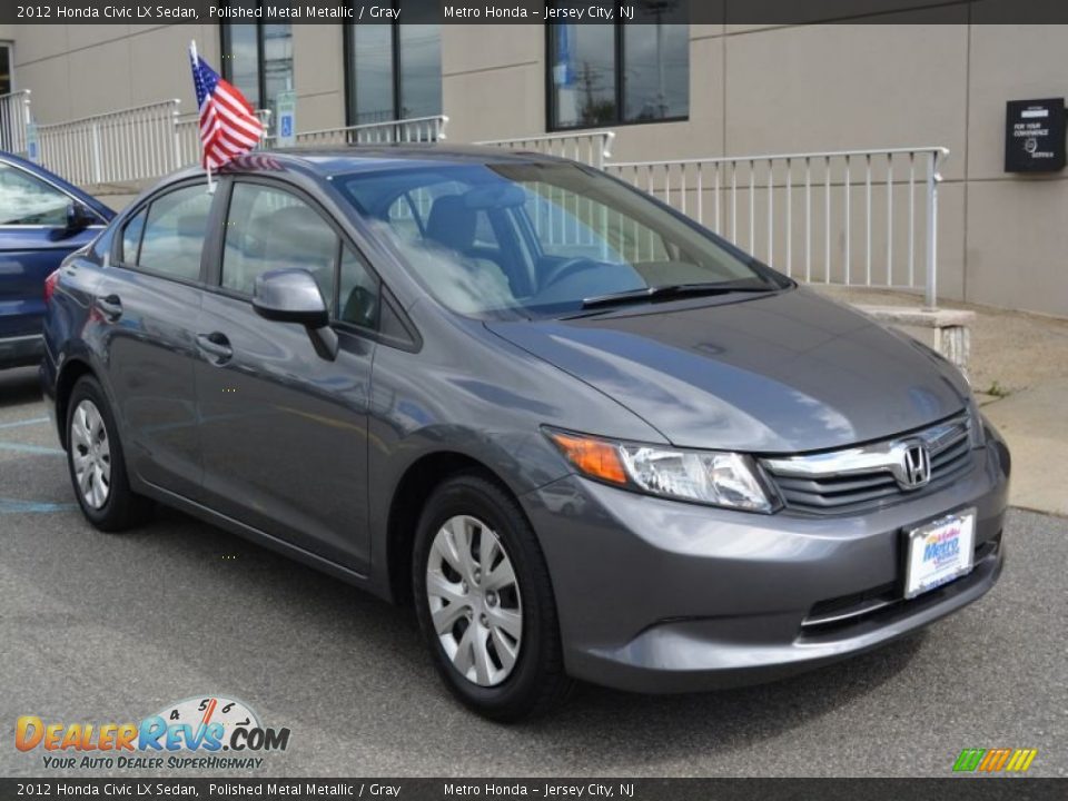 2012 Honda Civic LX Sedan Polished Metal Metallic / Gray Photo #1